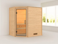 Sauna Massivholzsauna Svea, inkl. 4,5 kW Ofen mit integrierter Steuerung