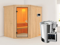 Sauna Systemsauna Lilja inkl. Plug & Play Bio-Ofen externe Steuerung