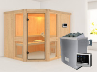 Sauna Systemsauna Amelia 3 inkl. 9 kW Saunaofen ext. Steuerung