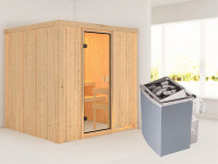 Sauna Systemsauna Tromsö, inkl. 4,5 kW Ofen mit integrierter Steuerung