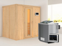 Sauna Systemsauna Bodin, inkl. 4,5 kW Bio-Ofen mit externer Steuerung