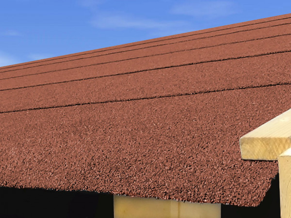 Selbstklebende Dachbahn für Satteldächer rot