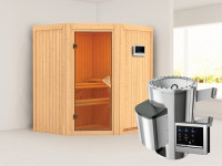 Sauna Systemsauna Tonja inkl. Plug & Play Saunaofen externe Steuerung