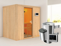 Sauna Systemsauna Fanja inkl. Plug & Play Saunaofen externe Steuerung