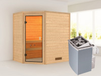 Sauna Massivholzsauna Svea, inkl. 4,5 kW Ofen mit externer Steuerung