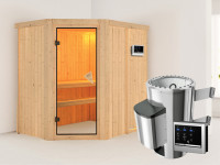 Sauna Systemsauna Plug & Play Saja inkl. 3,6 kW Saunaofen ext. Steuerung