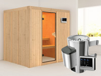 Sauna Systemsauna Daria inkl. Plug & Play Saunaofen externe Steuerung