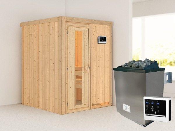 Sauna Systemsauna Norin, inkl. 9 kW Ofen mit externer Steuerung