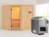 Sauna Systemsauna Bodo, inkl. 4,5 kW Bio-Ofen mit externer Steuerung