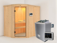 Sauna Systemsauna Lavea, inkl. 4,5 kW Ofen mit externer Steuerung
