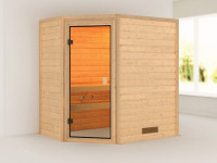 Sauna Massivholzsauna Svea, inkl. 4,5 kW Ofen mit integrierter Steuerung