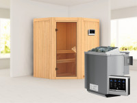 Sauna Systemsauna Taurin, inkl. 4,5 kW Bio-Ofen mit externer Steuerung