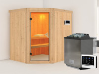 Sauna Systemsauna Siirin, inkl. 9 kW Bio-Ofen mit externer Steuerung