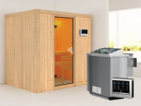 Sauna Systemsauna Bodin, inkl. 4,5 kW Bio-Ofen mit externer Steuerung